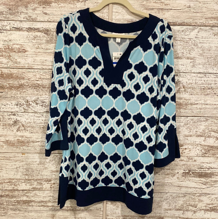 BLUE LONG SLEEVE TOP (NEW)$60