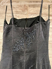 GRAY/BLACK A LINE GOWN