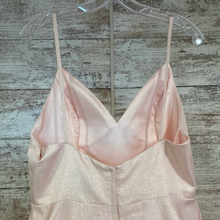 PINK SPARKLY A LINE GOWN