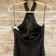 BLACK SEQUIN LONG DRESS (NEW)