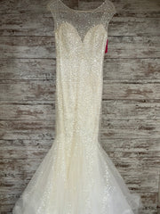 WHITE FULL SEQUIN WEDDING GOWN
