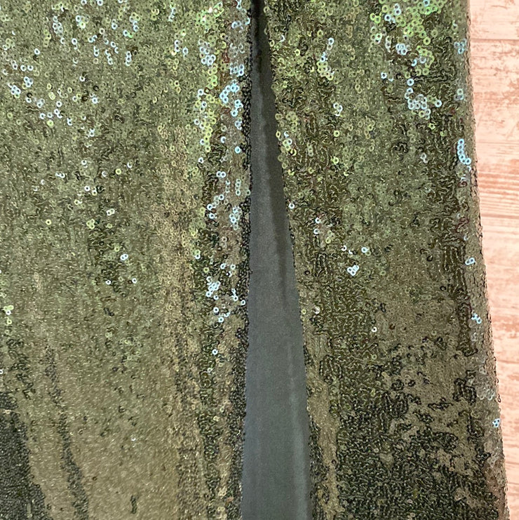 GREEN SPARKLY LONG DRESS