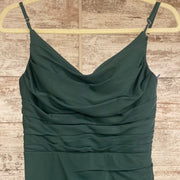 GREEN LONG EVENING GOWN