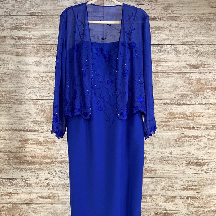 ROYAL BLUE 2 PC. LONG DRESS SE