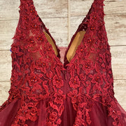 BURGUNDY A LINE W/ RIBBONS