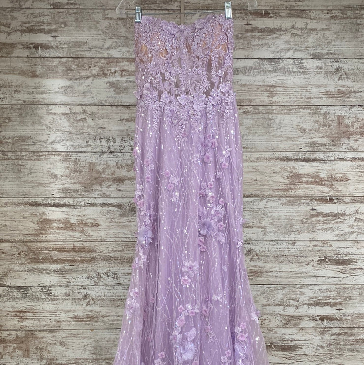 LAVENDER LONG EVENING GOWN