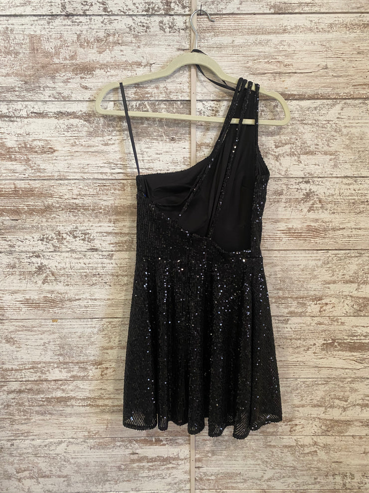 BLACK SPARKLY SHORT DRESS -NEW