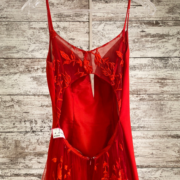 RED LONG EVENING GOWN