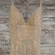 PINK SPARKLY LONG DRESS