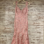 PINK/FLORAL MERMAID GOWN