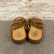 BROWN LEATHER SANDALS