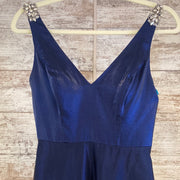 NAVY A LINE GOWN