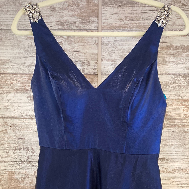 NAVY A LINE GOWN