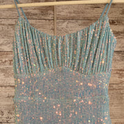 BLUE SPARKLY LONG DRESS (NEW)