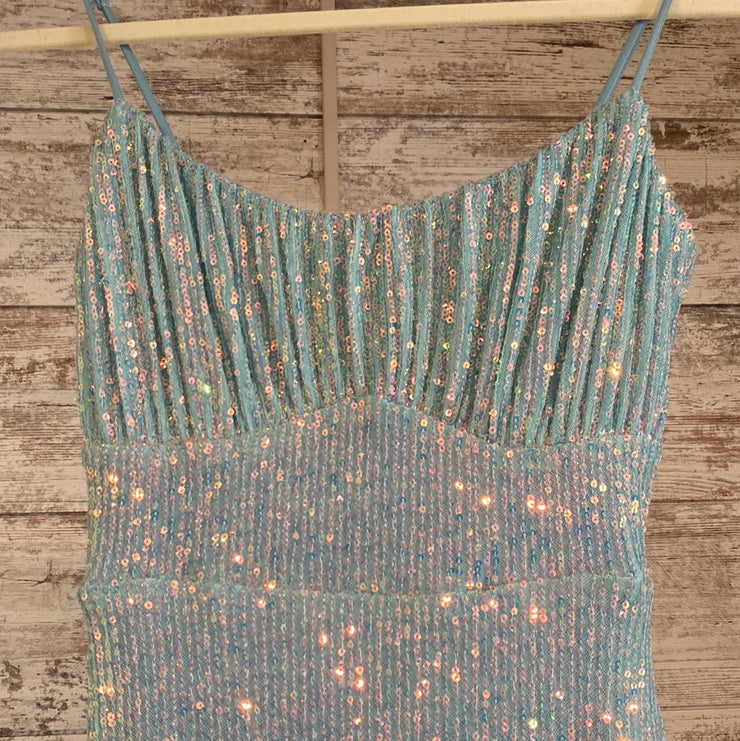 BLUE SPARKLY LONG DRESS (NEW)