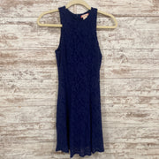 ROYAL BLUE LACE SHORT DRESS
