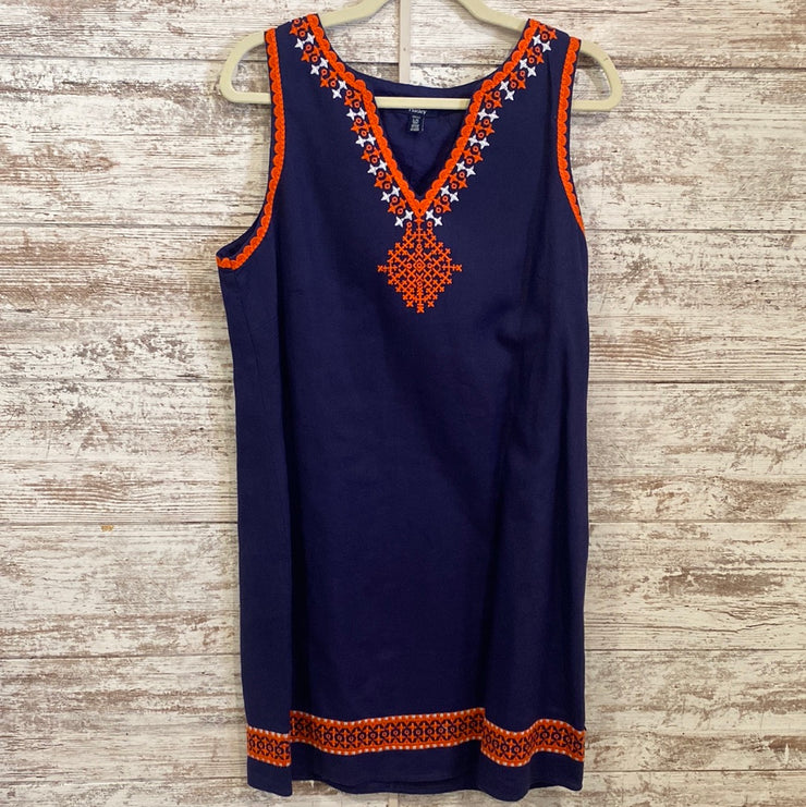 NAVY/ORANGE SHORT DRESS