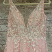 PINK SPARKLY A LINE GOWN