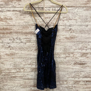 NAVY SPARKLY SHORT DRESS