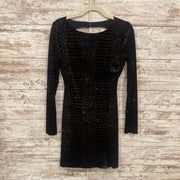 BLACK/GOLD SPARKLY SHORT DRESS