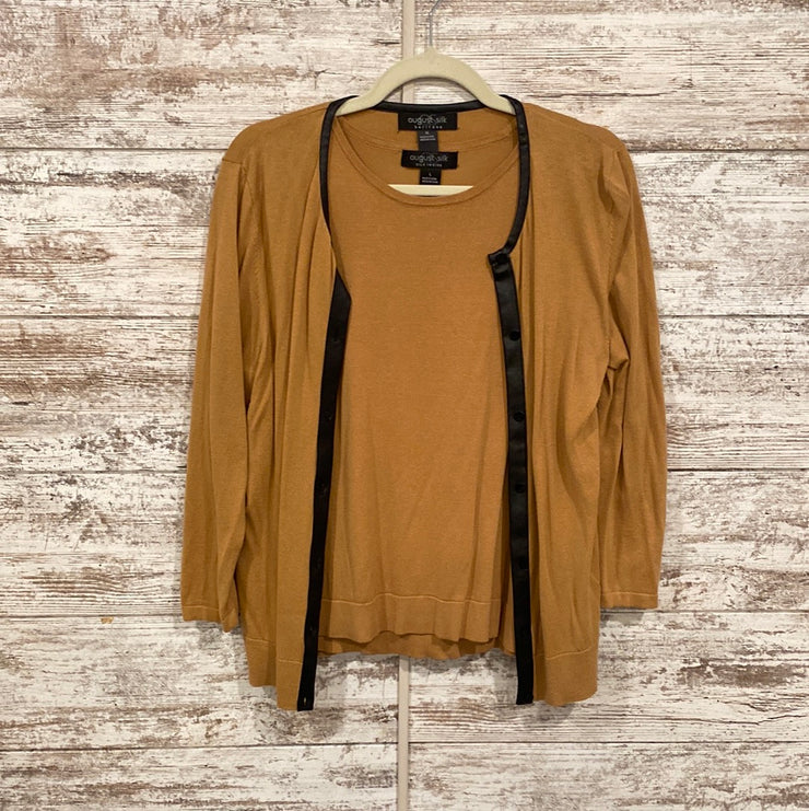 TAN 2 PC. SWEATER SET