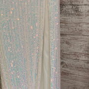 WHITE SEQUIN LONG GOWN (NEW)