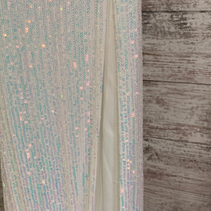 WHITE SEQUIN LONG GOWN (NEW)