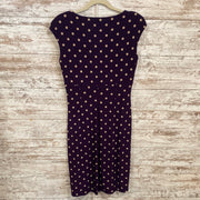 PURPLE/TAN SHORT DRESS