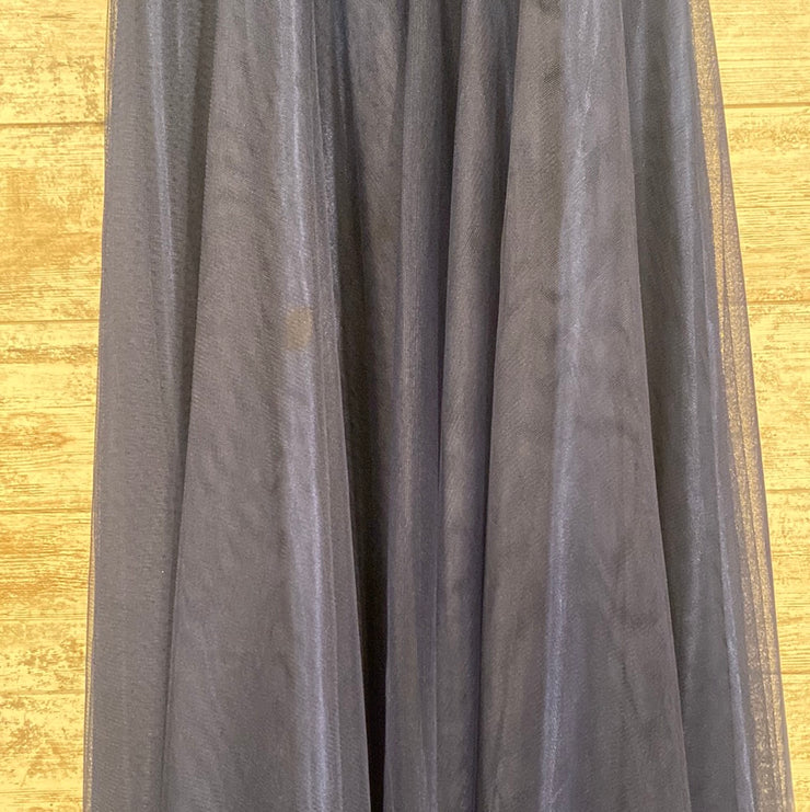 NAVY A LINE GOWN