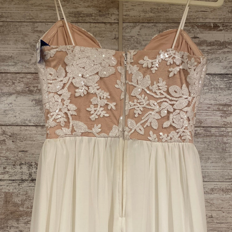 IVORY/NUDE LONG EVENING GOWN