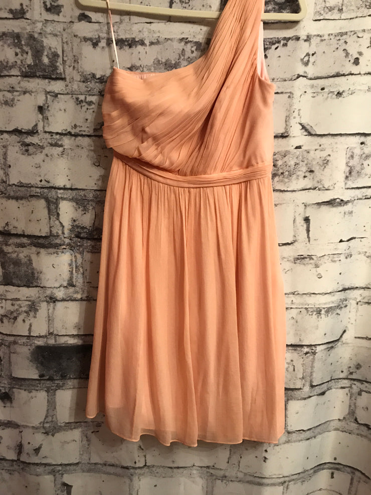 LIGHT CORAL SILK SHORT DRESS