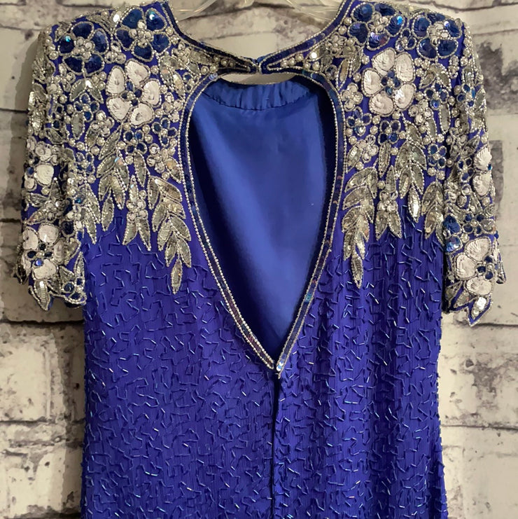 ROYAL BLUE VINTAGE SEQUIN DRES