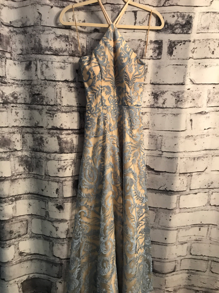 LIGHT BLUE A LINE GOWN