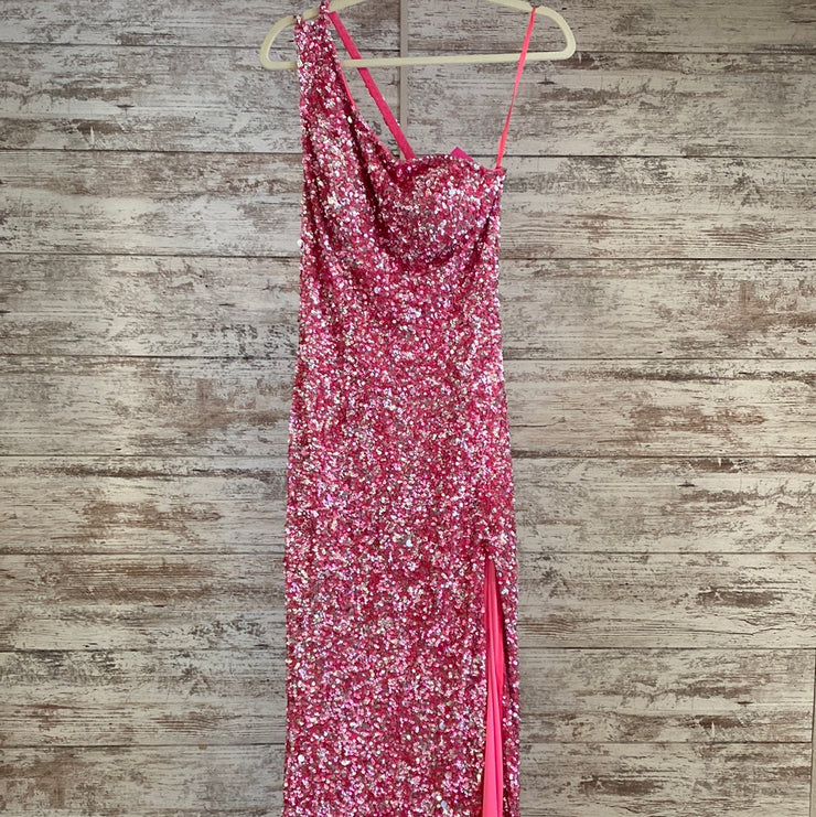 PINK FULL SEQUIN LONG DRESS
