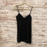 BLACK SEQUIN SHORT DRESS