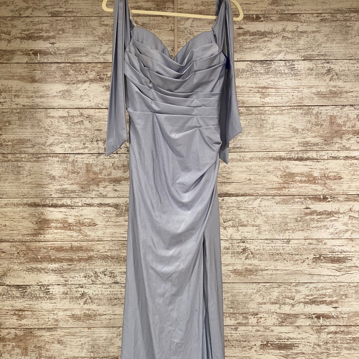 BLUE LONG EVENING GOWN