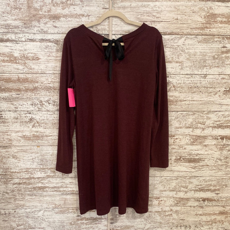 BURGUNDY LONG SLEEVE DRESS