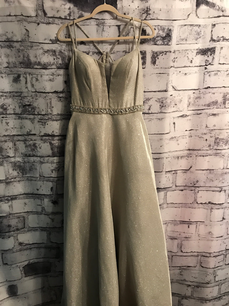 SILVER A LINE GOWN