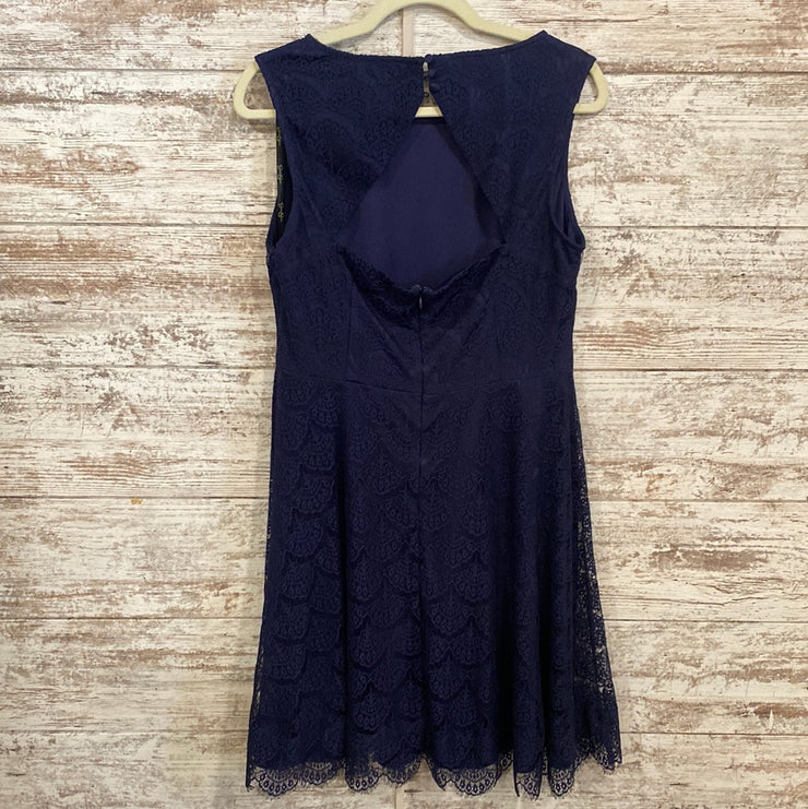 NAVY LACE SHORT DRESS