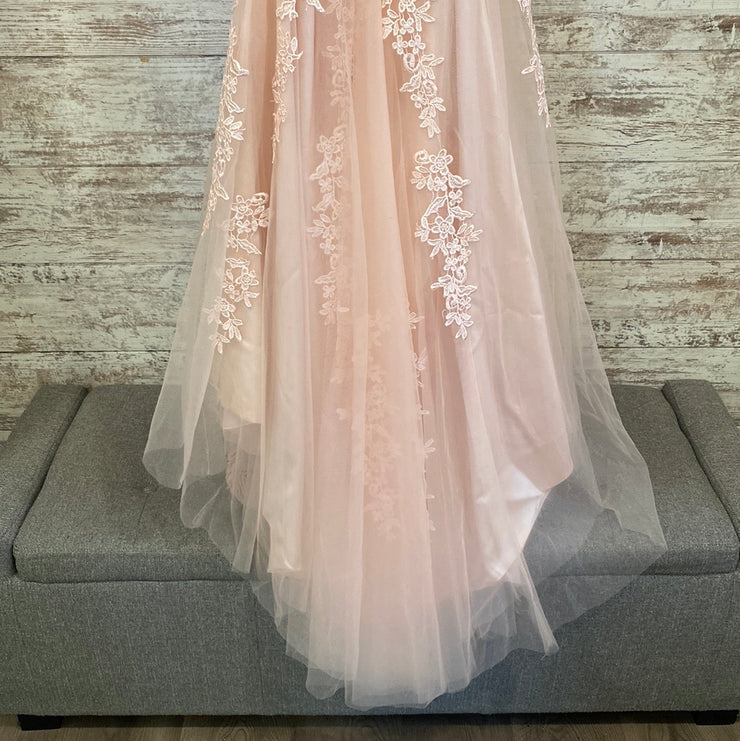 PINK LACE MERMAID GOWN