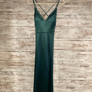 GREEN LONG EVENING GOWN