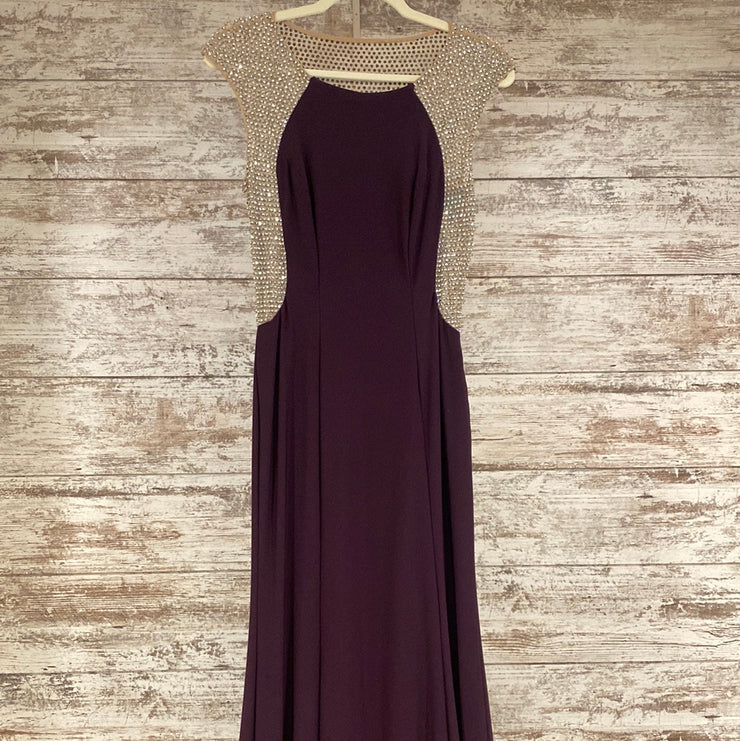 PURPLE LONG EVENING GOWN