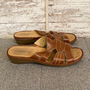 BROWN LEATHER SANDALS