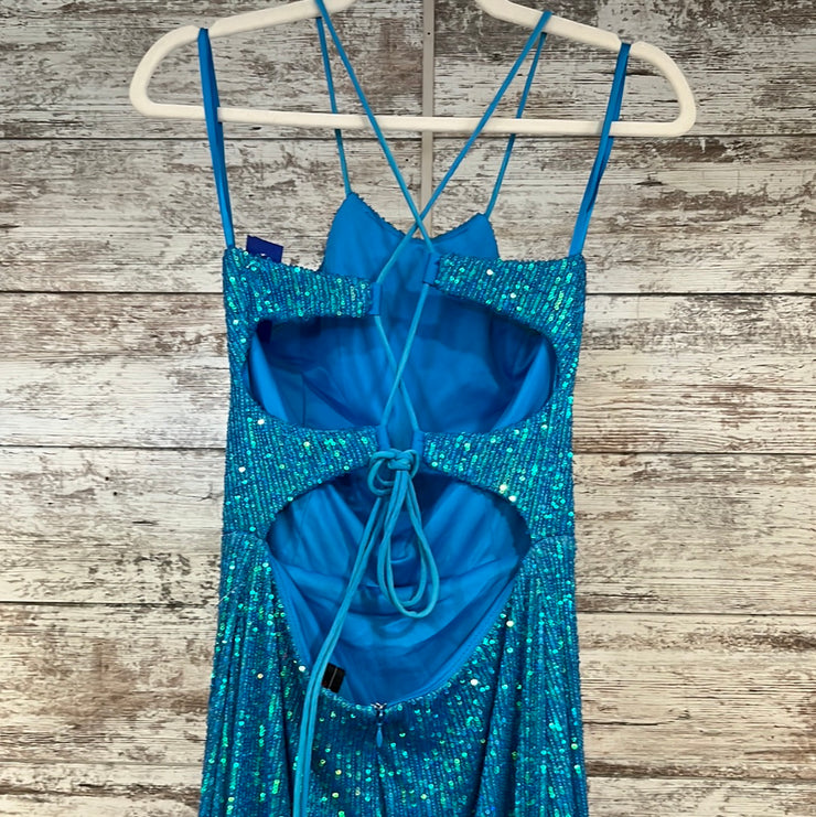 BLUE SPARKLY LONG DRESS (NEW)