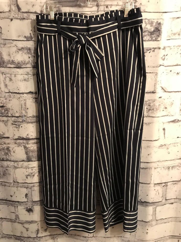 NAVY/WHITE STRIPED PANTS