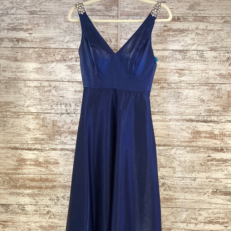 NAVY A LINE GOWN