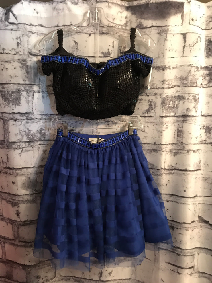 ROYAL BLUE/BLACK 2 PC. SHORT