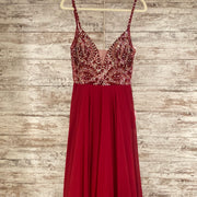 BURGUNDY LONG DRESS (NEW)