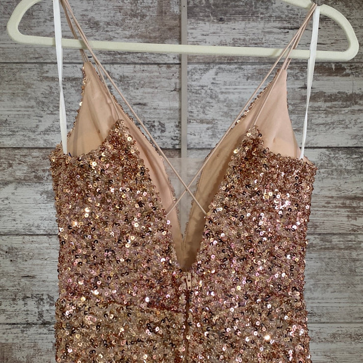 GOLD SEQUIN LONG GOWN (NEW)