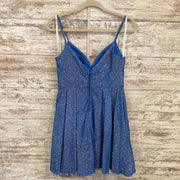 BLUE SPARKLY SHORT DRESS